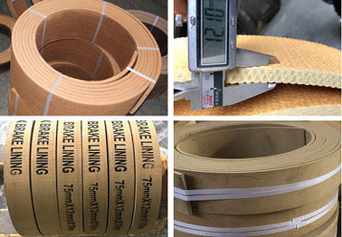 Anchor Winch Asbestos Free Woven Brake Lining รูปแบบเบรคที่มิตรต่อสิ่งแวดล้อม
